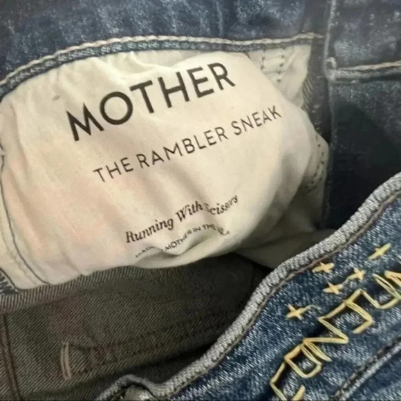 MOTHER embroidered straight-leg jeans Size 26 B451 - Picture 7 of 7